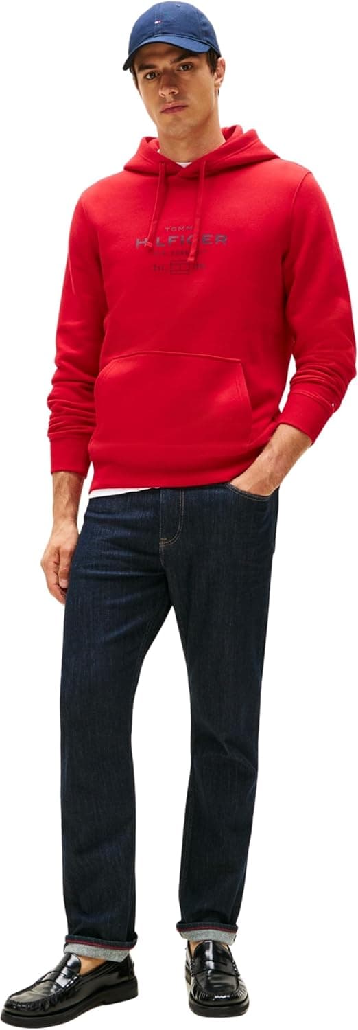 Detalle de Tommy Hilfiger Men’s Oval Graphic Hoodie with Logo