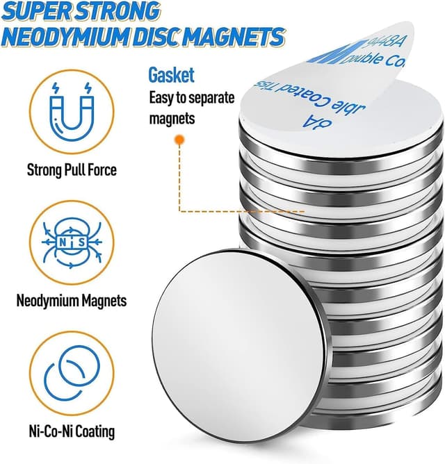 Thumbnail 3 de Strong Magnet 30 x 3 mm 8 KG pull Neodymium discs 🧲