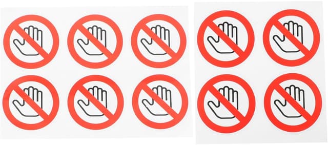 Detalle de Ciieeo "Do Not Touch" Stickers 10-Pack (0.98 inch) self-adhesive warning labels for machinery safety