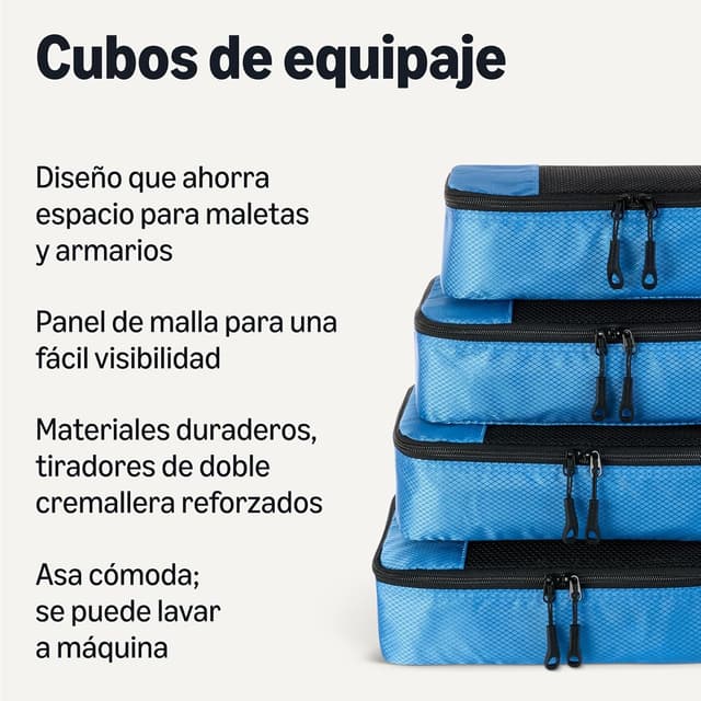 Detalle 2 de Amazon Essentials Juego de 4 cubos para viaje, pequeño