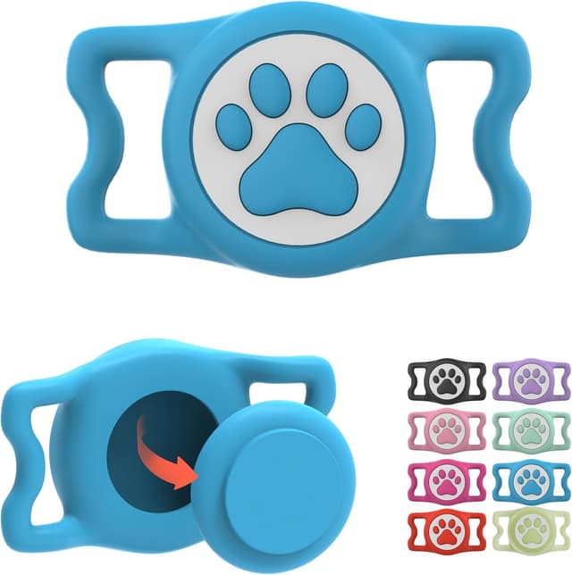 Thumbnail 6 de ilFindYou IP68 Waterproof AirTag Dog Collar Holder (Black & Pink) — Silicone Case Compatible with Apple AirTags