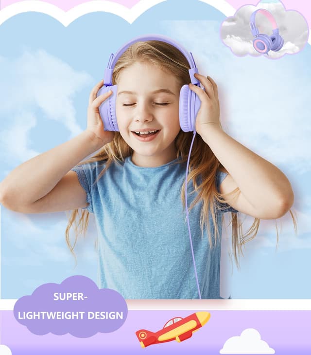 Detalle de Bywulanda Upgrade USB-C Kids Headphones 94dB