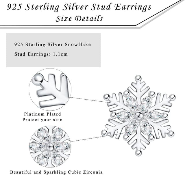 Thumbnail 1 de Deyanse Snowflake Necklace 1.1cm Set