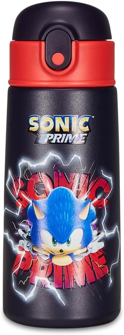Imagen de Sonic - Botella térmica infantil 460 ml con pajita 🧒 en OfertitasTOP