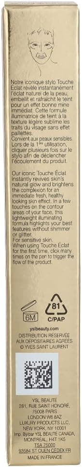 Detalle 2 de Yves Saint Laurent Touche Éclat Radiant Touch 01-Rose Lumière, 5 ml