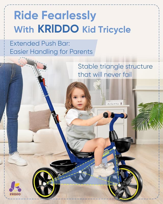 Thumbnail 4 de KRIDDO 2-in-1 Toddler Tricycle for Ages 18 Months