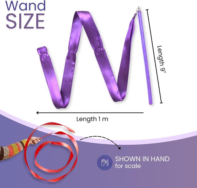 Detalle de GSi Multicolor Sparkling Ribbon Wands 6-pack
