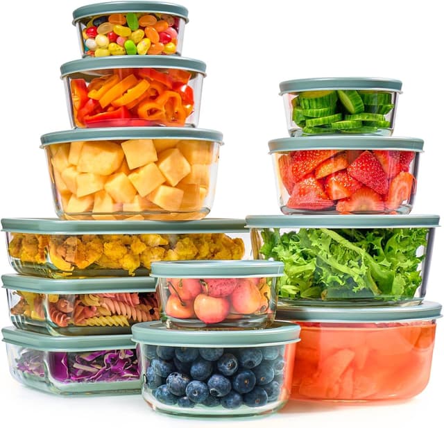 Imagen de 24pc Glass Food Storage Set 24pc en OfertitasTOP
