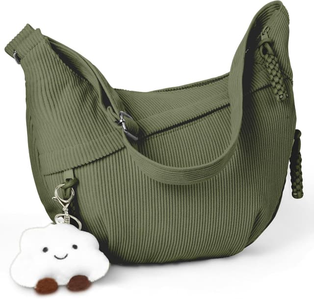 Detalle de Aucuu Sac à Bandoulière Grand Velours Côtelé