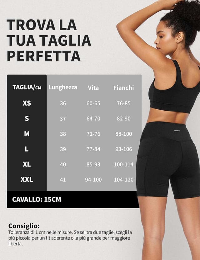 Detalle de CAMBIVO Leggins Sportivi Donna push up a vita alta con tasche per fitness, yoga, running e palestra