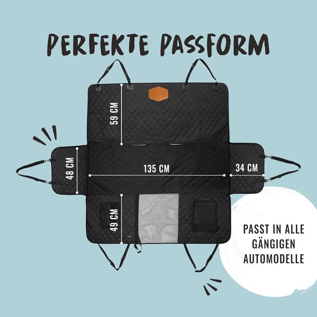 Thumbnail 1 de Rudelkönig Hundedecke Auto Rückbank 360° Schutz