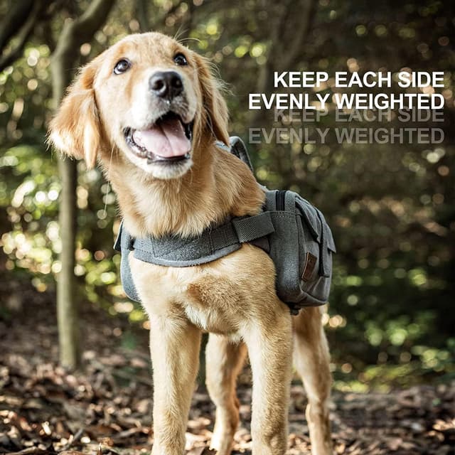 Detalle de OneTigris HOPPY CAMPER dog backpack for hiking, camping and travel