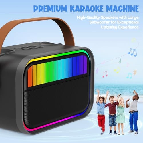 Thumbnail 7 de Machine de karaoké portable avec 2 microphones ⚙