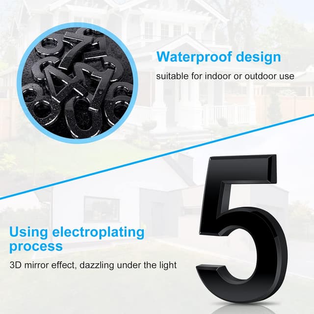 Thumbnail 3 de Vicloon Targa civico 3D ABS 7,5 cm