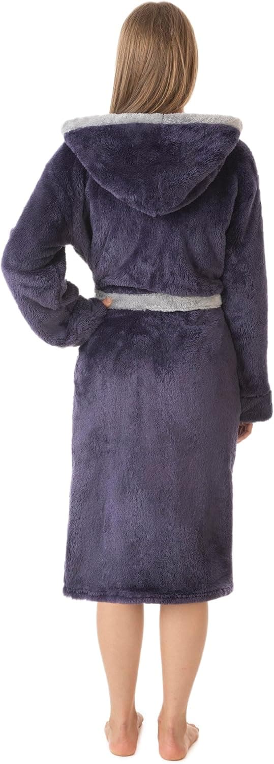 Detalle 2 de LEBENGOOD Bata Mujer Invierno microfibra cálida