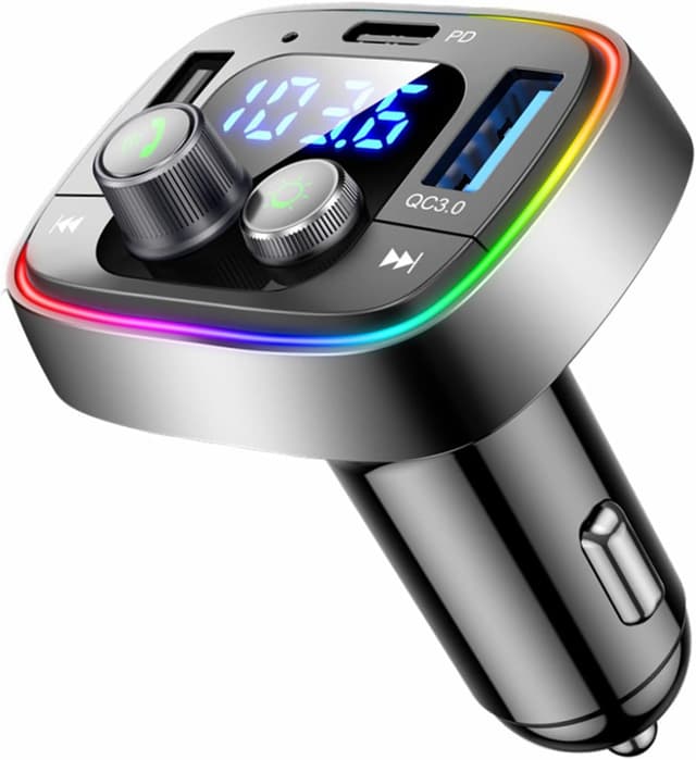 Detalle de LIHAN USB C Bluetooth 5.4 Car Adapter — FM Transmitter