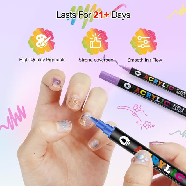 Detalle 1 de Nagelkunststifte 12er Doppelspitze für 3D-Design