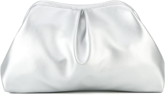 Detalle de SUKUTU Damen-Kupplung mit plissiertem Cloud-Design (PU-Leder), Abendtasche mit Kette