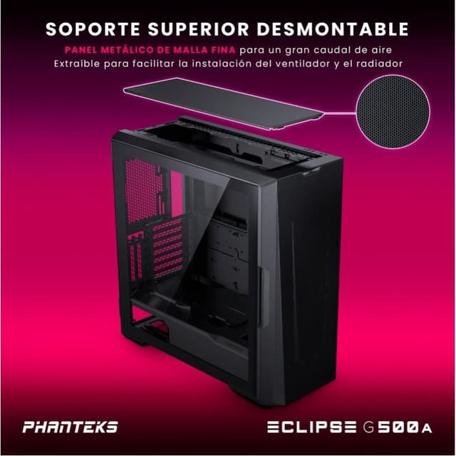 Detalle de Phanteks Eclipse G500A Fanless caja Mid Tower 9 SSD