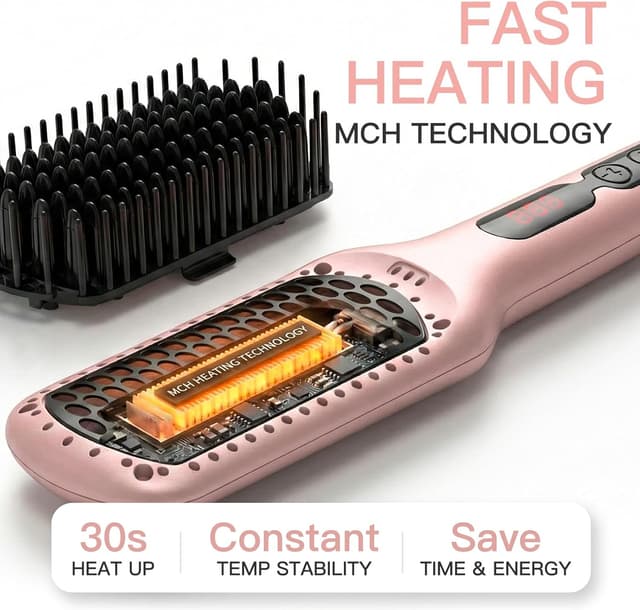 Detalle 2 de MEGAWISE Haarglätter Keramikbürste 230 °C
