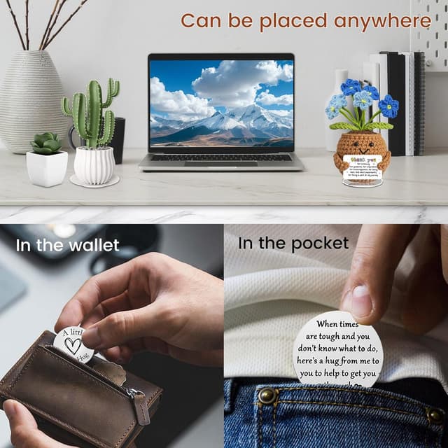 Thumbnail 4 de IrisCargo Pocket-Hug Glücksbringer Emotionaler Unterstützungs-Talisman