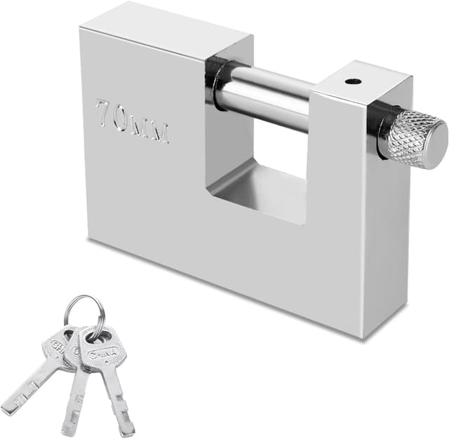 Detalle de ASelected Candado pesado 70 mm para exteriores