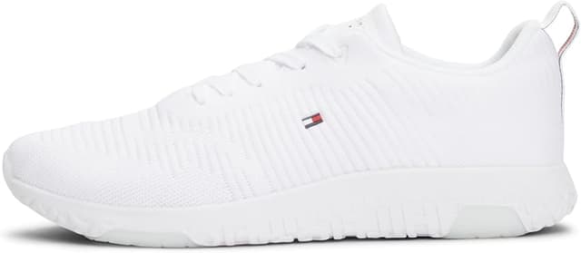 Detalle de Tommy Hilfiger Runner Sneakers Hombre Blanco 👟 Tallas 44