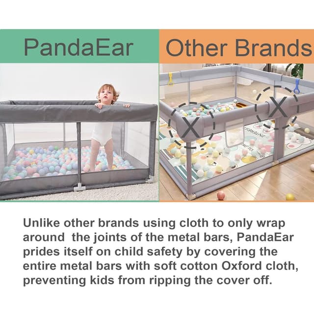 Thumbnail 3 de PandaEar Großer Kinderlaufstall 127 cm