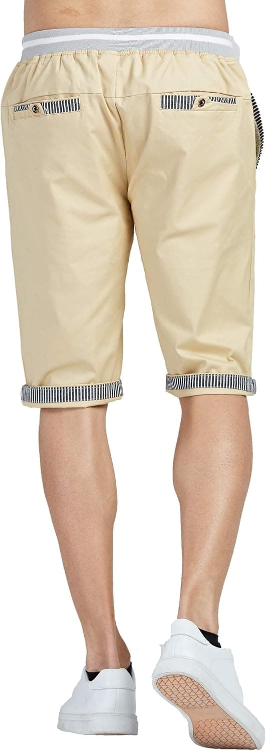 Detalle de Tansozer Men’s Casual Classic Fit Drawstring Summer Beach Shorts with Elastic Waist and Pockets