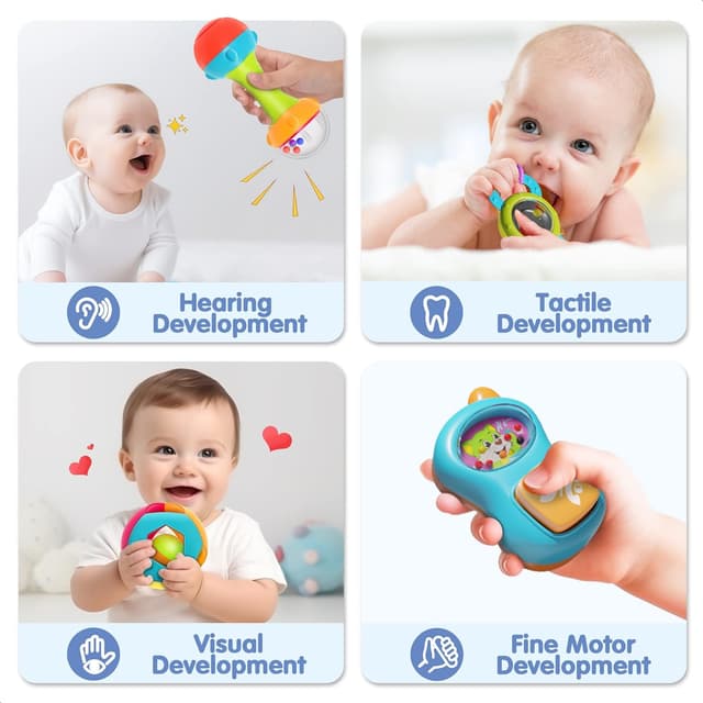Detalle 2 de iPlay iLearn 10pcs Baby Rattles Set for Infants