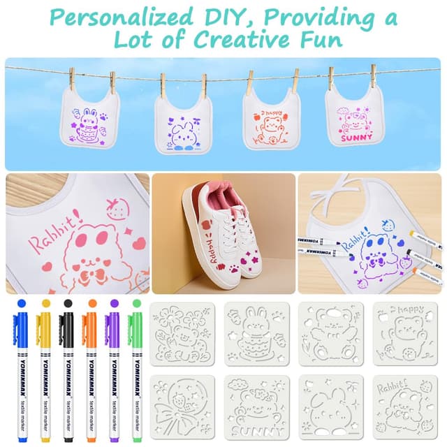 Detalle 2 de Aolso Lätzchen zum Bemalen mit 18×18 cm