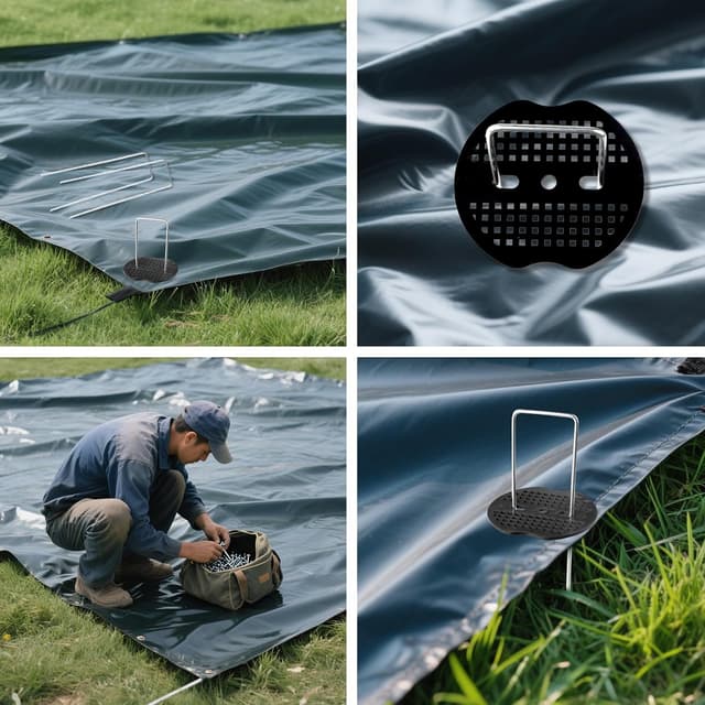 Thumbnail 5 de Unkrautvlies Haken 50 Stk U‑förmige Erdanker mit Scheiben