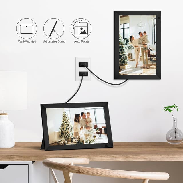 Thumbnail 6 de 10,1 Zoll WiFi Digitaler Bilderrahmen 64GB