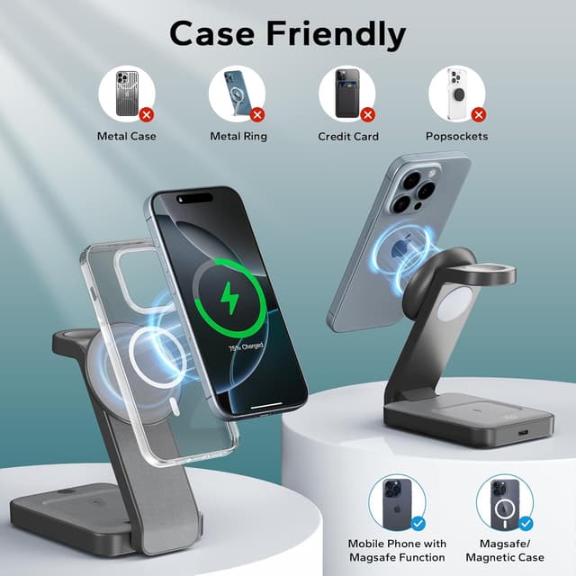 Detalle 2 de Eazpower 3-in-1 Foldable MagSafe Charger 3