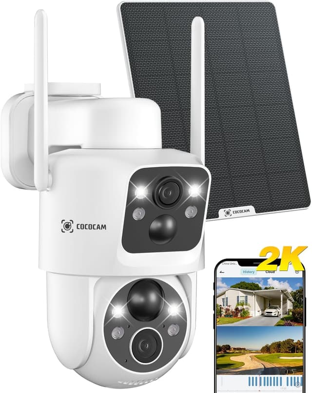 Detalle de COCOCAM 2K Camara Vigilancia WiFi Exterior 10000mAh