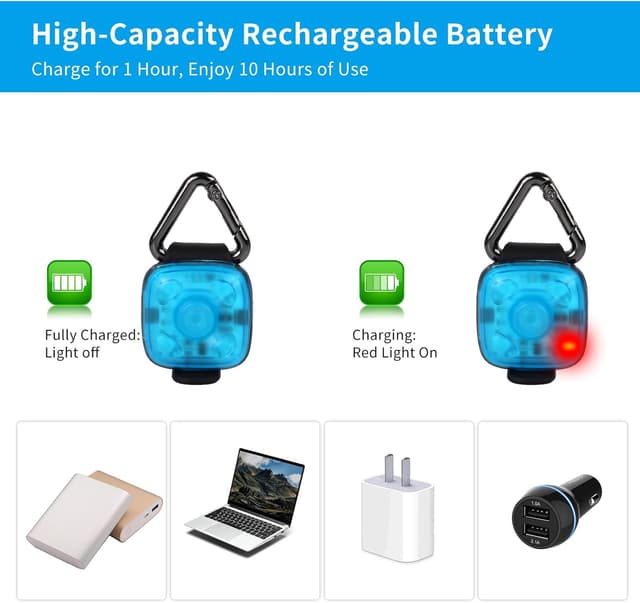 Thumbnail 6 de LED Dog Collar Light Rechargeable Clip On