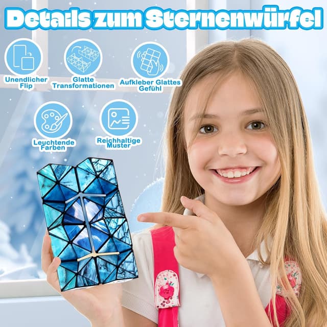 Thumbnail 5 de Euclidean Cube Sternenwürfel Unendlichkeitswürfel „Zappelphilipp“ – Polar-Tiere Puzzle-Würfel ab 3 Jahren