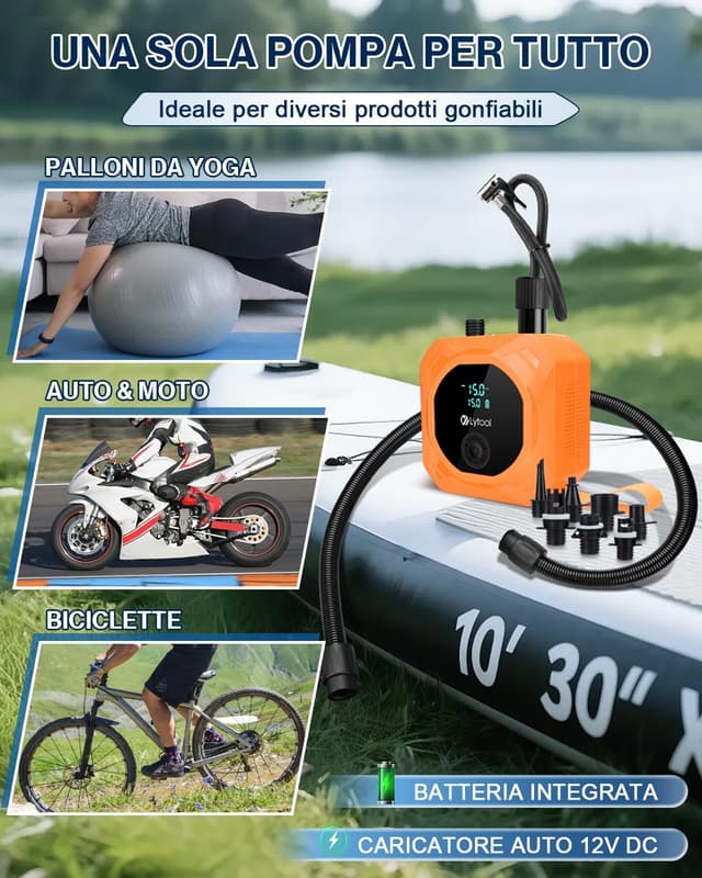 Detalle 2 de Pompa SUP elettrica 50 PSI 12V DC con gonfiaggio/sgonfiaggio automatico a 3 stadi