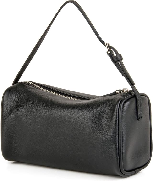 Detalle de DONNAIN Umhängetasche Damen aus Vollnarbenleder – kleine Crossbody Bag mit verstellbarem Riemen