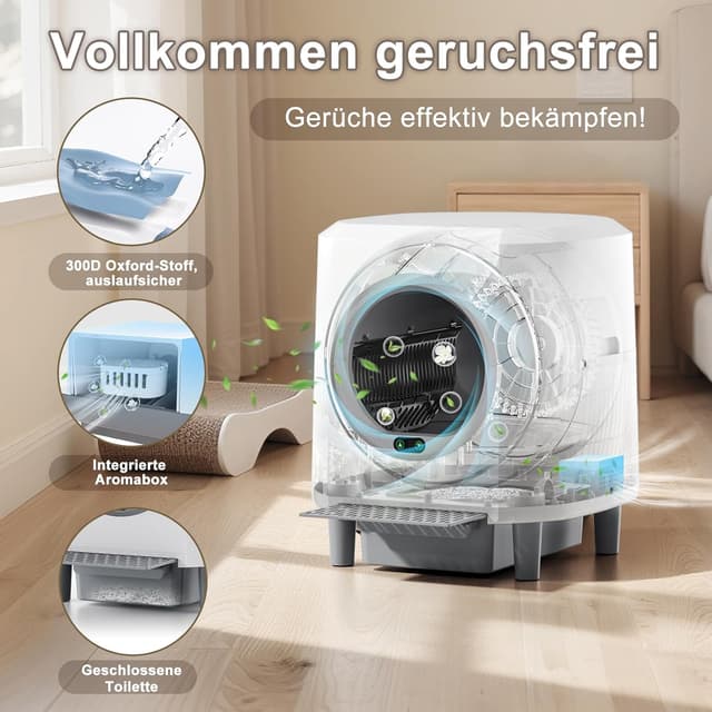 Detalle de Ellenpent Selbstreinigende Katzentoilette 90L đ±