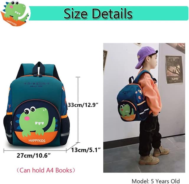 Thumbnail 6 de XNDZ Dinosaur Toddler Backpack for Kids 3–6