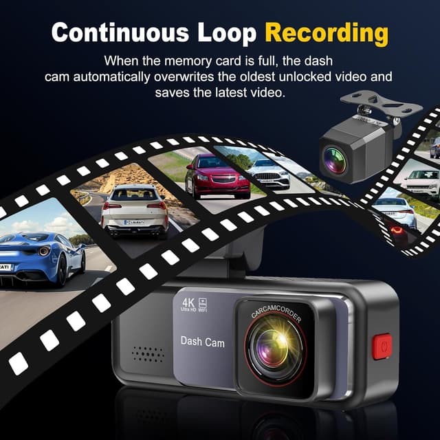 Thumbnail 5 de Unknown Dash Cam 4K Dual‑Channel with 64GB