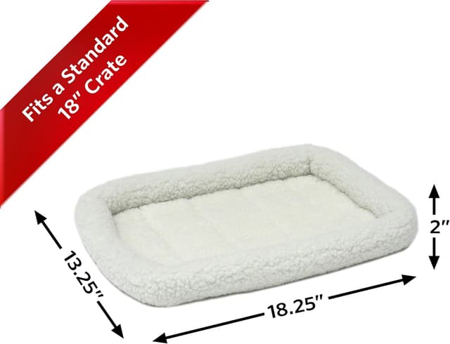Detalle de MidWest Homes for Pets QuietTime XXS cuscino per cani e gatti in pile bianco (per gabbie/trasportini da 46 cm)