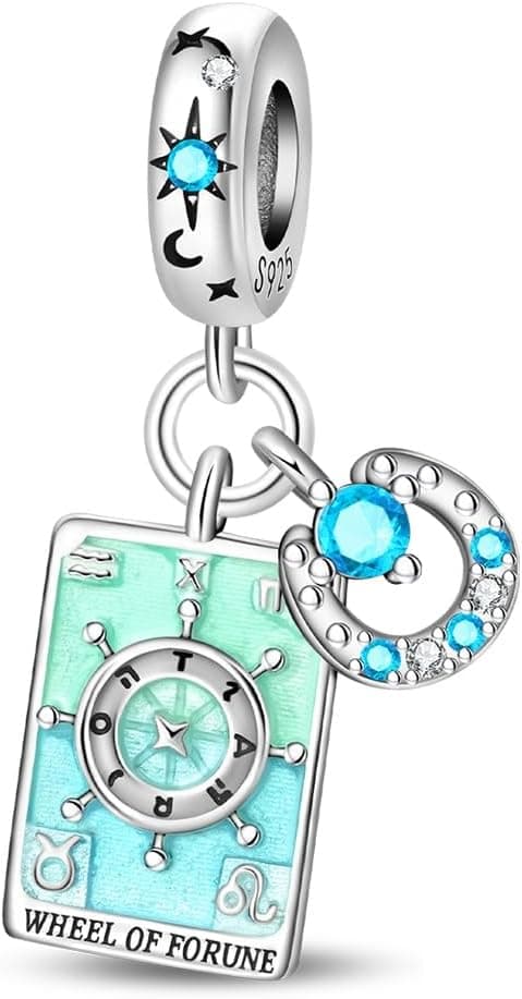 Detalle de TINSLO Charm Anhänger Damen aus 925 Sterling Silber mit Zirkonia – kompatibel mit europäischen Armband- und Ketten-Charm-Systemen (Pandora-Style)