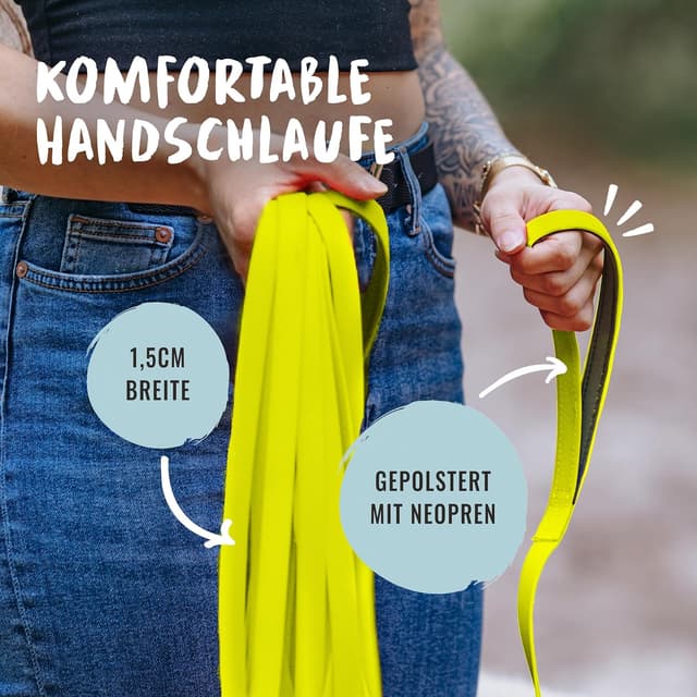 Detalle 2 de Rudelkönig Schleppleine (10 m) für Hunde – robuste, wetterfeste Hundeleine fürs Training