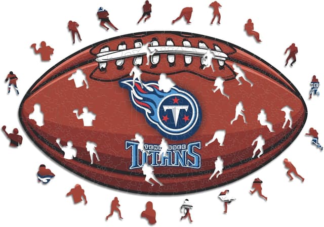 Detalle de Iconic Puzzles Tennessee Titans (Logo) – Puzzle en bois sous licence officielle NFL, 150 pièces, taille S