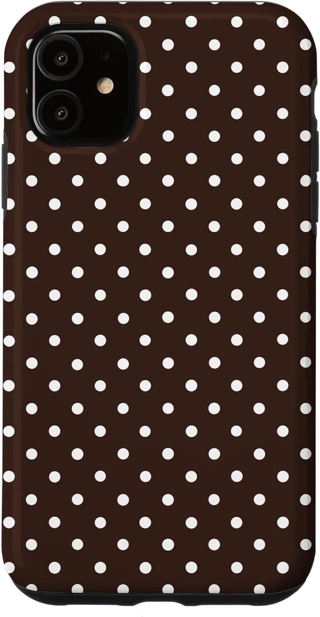 Thumbnail 6 de Coque iPhone 14 à pois marron