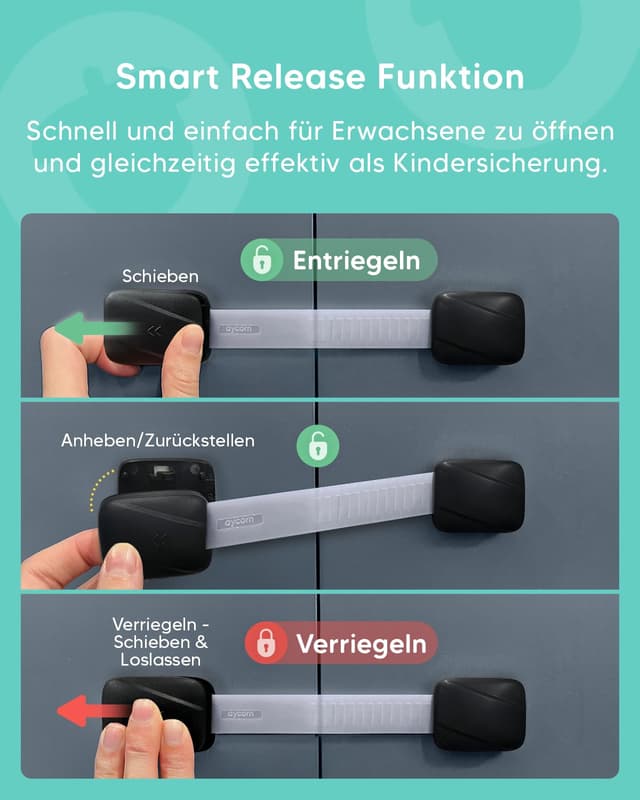 Thumbnail 5 de Aycorn Kindersicherung 8er-Pack đ§ž