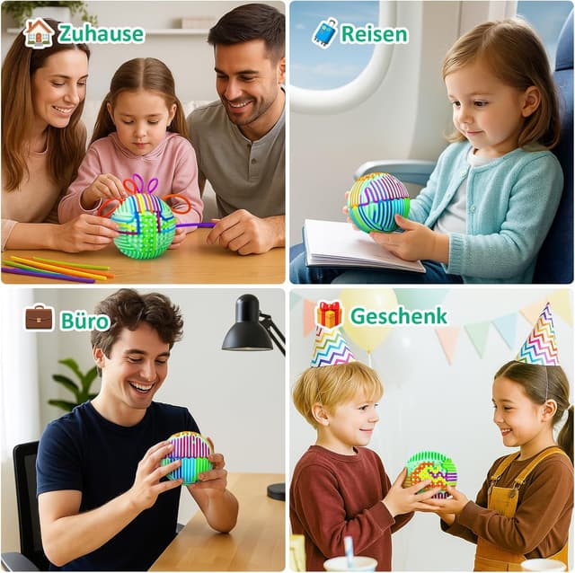 Thumbnail 6 de Pelota sensorial 16 tiras color azul