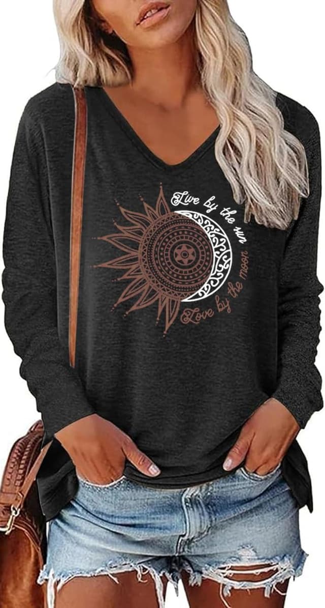 Detalle de Teesho Tshirt Damen Oberteile Crop Top Baumwolle